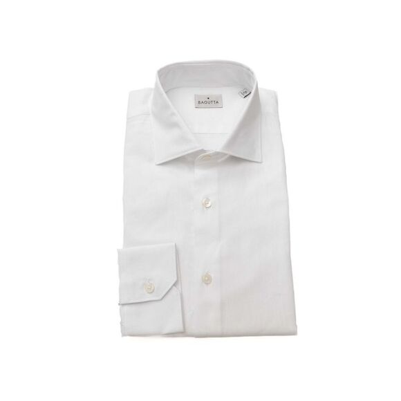 Bagutta White Viscose Men Shirt